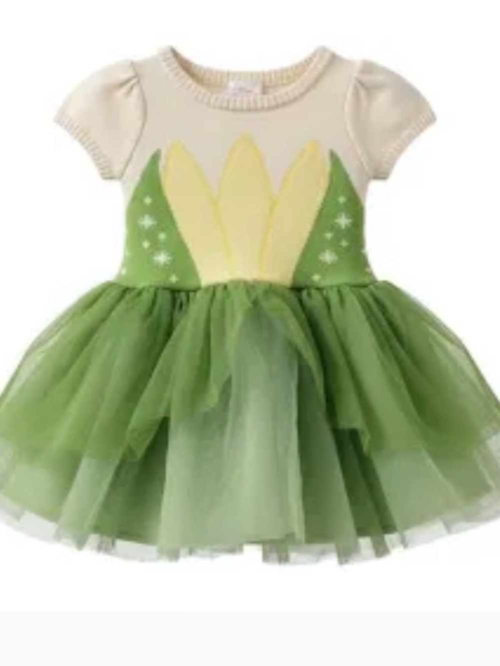 disney baby Green Tulle princess Tiana Dress for Kids